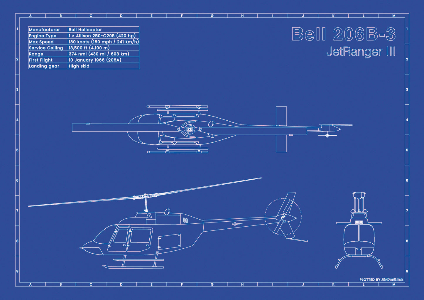 Bell 206B-3 JetRanger III (High skid)
